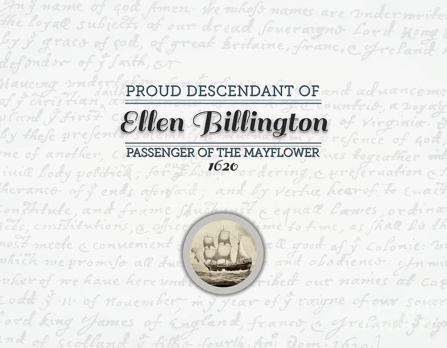 Eleanor (Ellen) Billington Mayflower Branch List